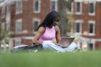 Student on laptop