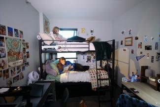 Students in dorm room