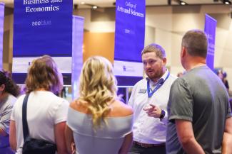 prospective student at big blue open house