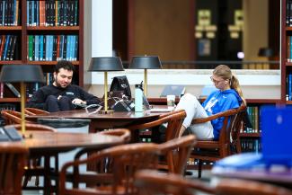 students studying in willy t library