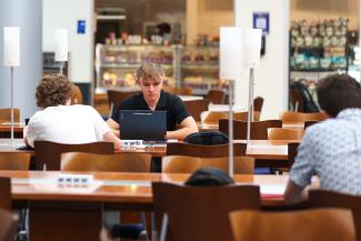 students studying in college of business