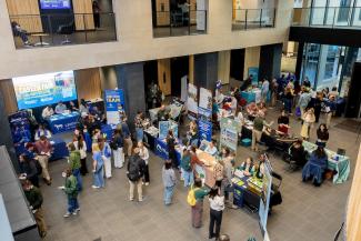 Students at career fair