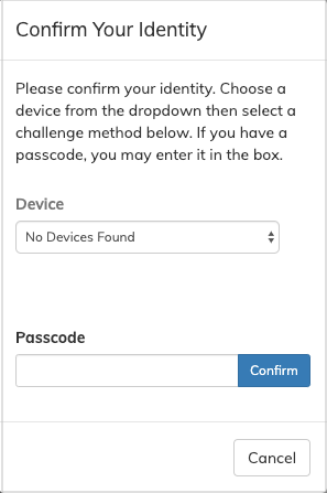 Screenshot of 'Confirm Your Identity'.