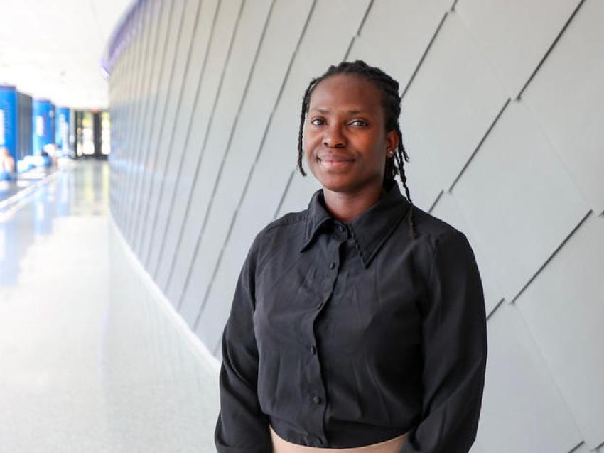 In addition to pursuing her Ph.D. from UK’s Martin-Gatton College of Agriculture, Food and Environment, Mary Akingbasote is also graduate research assistant in the Department of Biosystems and Agricultural Engineering. Carter Sloss | UK Creative Services