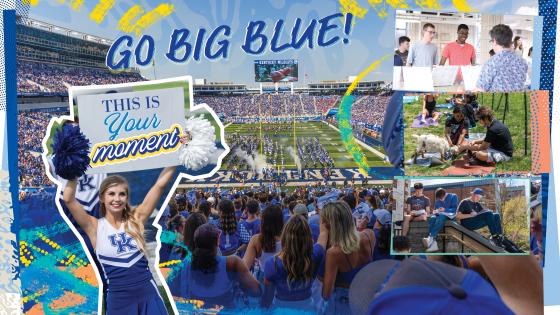 go big blue this is your moment kroger field with cheerleaders